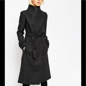 Crossley Funnel Neck Wrap Coat